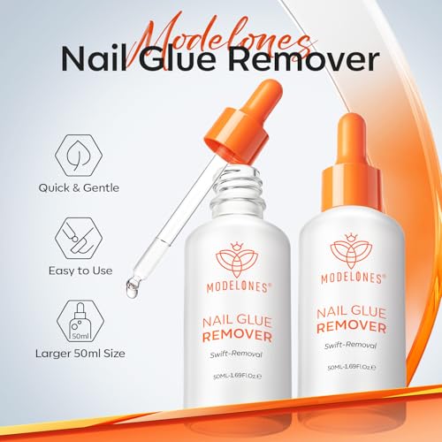 Modelones 50ml Fast-Acting Nail Glue Remover for Press On Nails & Acrylics