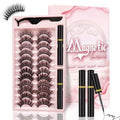 Magnetic Eyelashes and Eyeliner Kit - 12 Pairs Reusable Mink Lashes