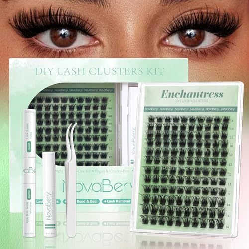Enchantress Short Lash Clusters Kit 8-14mm with Bond & Remover