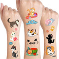 Cute Cat Temporary Tattoos for Kids - 20 Sheets