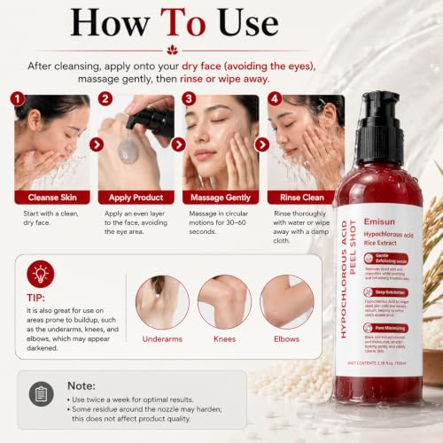 Exfoliating Serum with Hypochlorous Acid & Rice Extract – Gentle Face & Body Peel