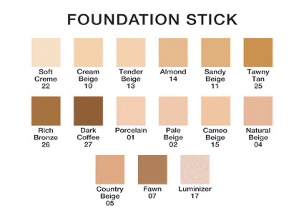 Beauty Deals Creamy Conditioning Foundation Stick Buildable Coverage Hypoallergenic (Porcelain)