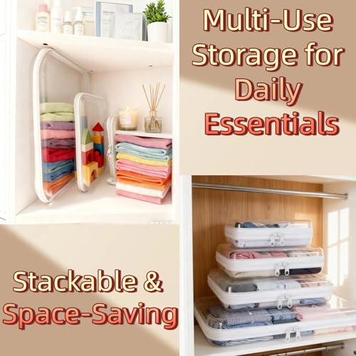 12 Pack Clear Hard Shell Zipper Case (8 Small & 4 Medium), Hard Plastic Makeup Cases Pencil Case Pouches for Travel (4M+8S)