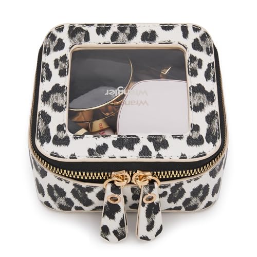 Montana West X Wrangler Clear Makeup Bag Travel Cosmetic Bag Portable Make Up Toiletry Organizer for Women Leopard