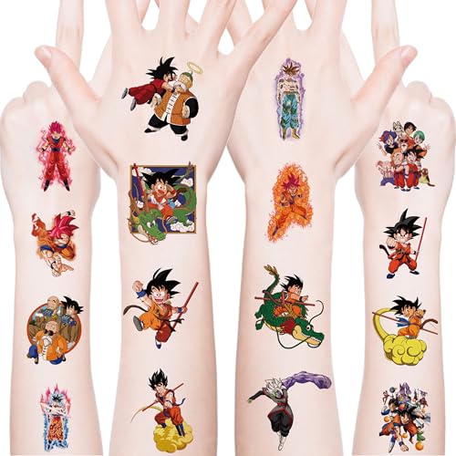 40 Sheets Dragon Ball Temporary Tattoos for Kids