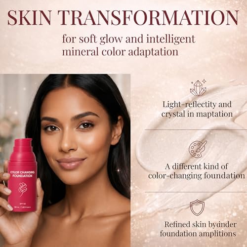 Korean Color Changing Foundation for Mature Skin, SPF 50, 30ML