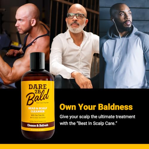 Bald Head Cleanser & Exfoliator | Tea Tree Oil & Mint