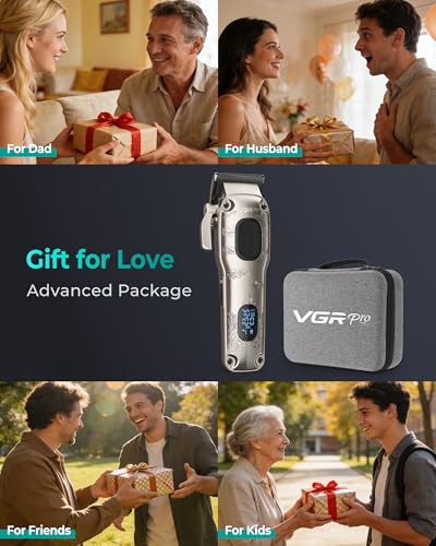 VGRPRO Cordless Hair Clippers for Men - Professional Barber Kit
