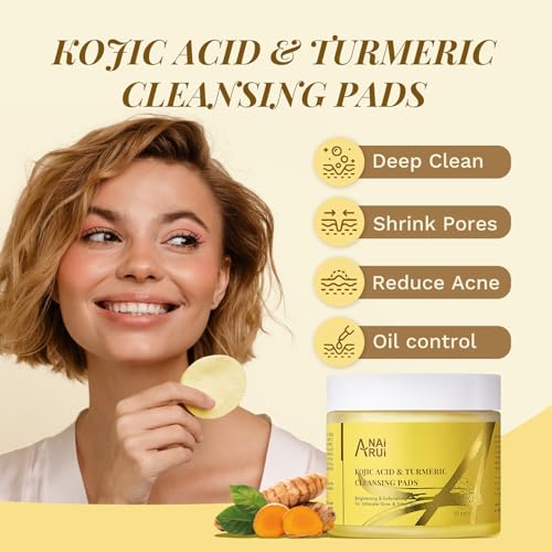 Turmeric Kojic Acid Exfoliating Cleansing Pads 50pc