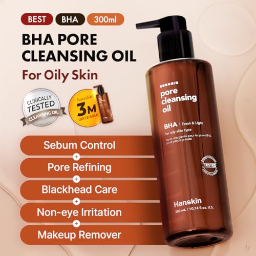 Hanskin BHA Pore Cleansing Oil for Oily Skin, 10.14 oz