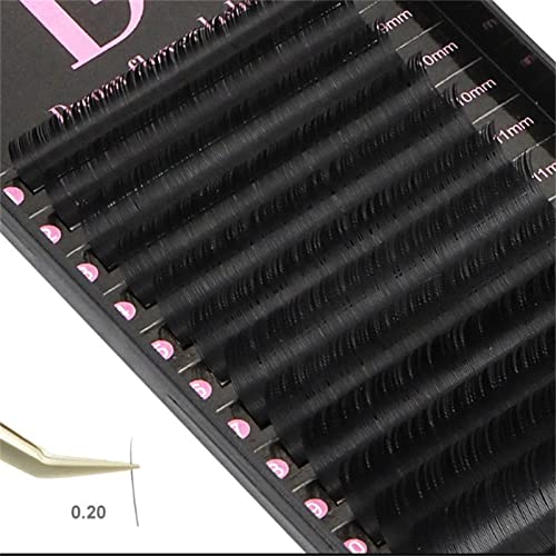 Classic Lash Extensions, 0.20D-Mix8-15mm Eyelash Extension Matte Black Individual Eyelashes Single Lash Extensions