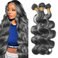 P1B Grey Ombre Body Wave Hair Bundles 18 20 22 Inch