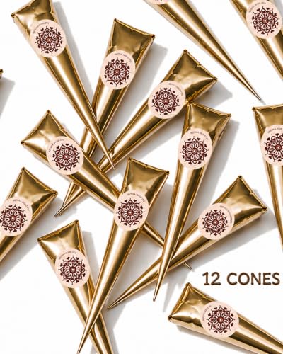 Henna Cones by MERCY LONDON – 12 Pre-Mixed Natural Hair Color