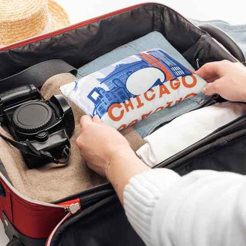 Reginary 12 Pcs Chicago Souvenirs Makeup Bag Travel Gift Cosmetic Bag Trip Favors Chicago City Themed Gifts for Traveller Birthday Christmas Bachelorette Party Favors