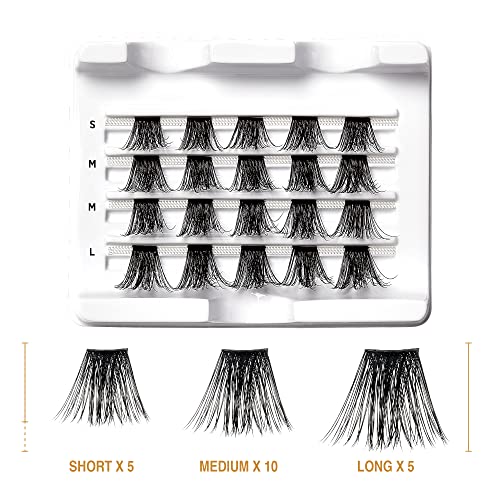 i?ENVY DIY Eyelash Extension 3D Extended - Featherlight Synthetic Reusable Artificial Eyelashes Multipack Lash Clusters