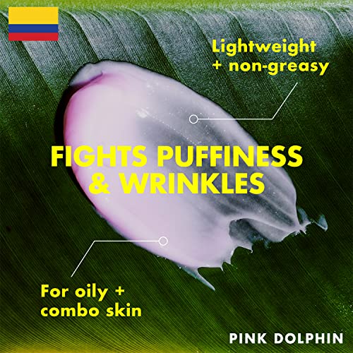 Pink Dolphin Caffeine Eye Cream ? Anti-Aging Eye Treatment for Dark Circles, Puffiness & Fine Lines ? Hydrating Formula with Caffeine & Hyaluronic Acid Skincare - 0.5 fl oz
