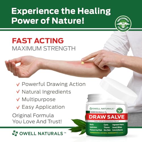 Owell Naturals Drawing Salve Ointment for Boils & Cystic Acne
