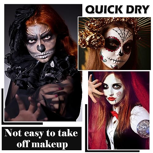 Clown Makeup Kit - Black White Red Face Paint Set