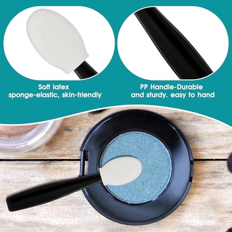 50 Pcs Double-Sided Eyeshadow Applicators - Reusable Makeup Tools