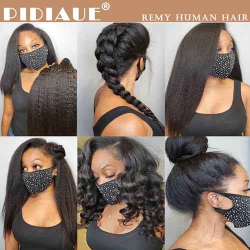 Single Bundle Human Hair Yaki Straight Bundles 24 inch Kinky Straight Brazilian Remy Hair Weave Real Unprocessed Virgin Hair 1 Bundle Extensions Natural Color