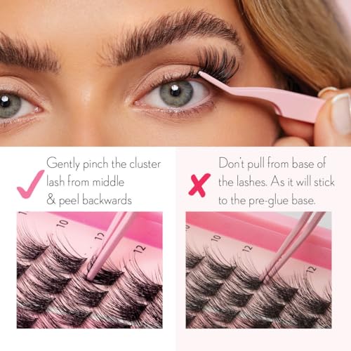 Pre-Glued Lash Clusters - Light Glam 40 Pack