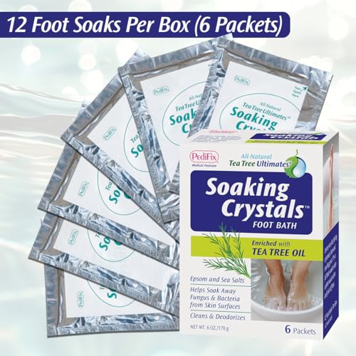 PediFix Tea Tree Oil & Epsom Salt Foot Soak Crystals (6 Packets)