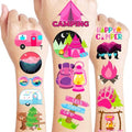 96 PCS Pink Glamping Temporary Tattoos for Girls