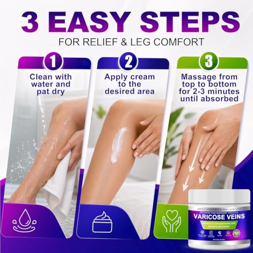 Varicose Veins Cream for Legs - Arnica & Aloe Vera 2-Pack