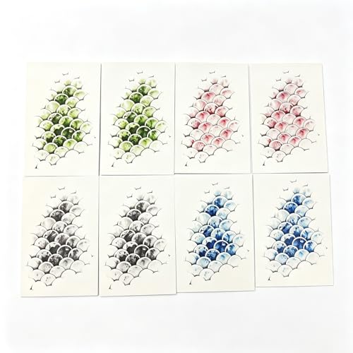 3D Fish Scale Temporary Tattoos - Mermaid Scales Stickers, 8 Pack