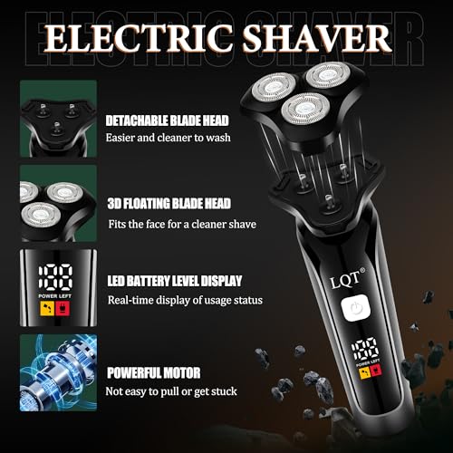Hair Clippers for Men, 5-in-1 Professional Cordless Transparent Plastic Clipper Set Beard Trimmer Body Trimmers Electric Razor Nose and Ear Hair Trimmer with Bag, Men's Birthday Easter Gifts