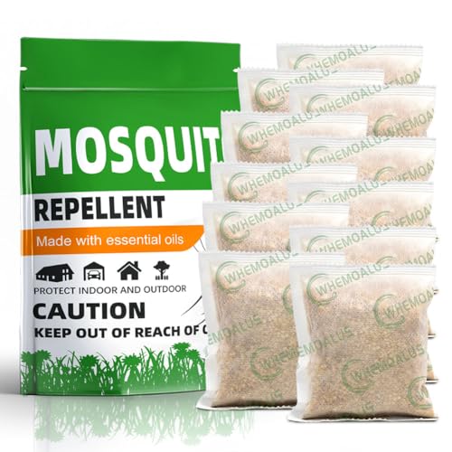 SKIXPVV Mosquito Repellent Pouches - 8 Natural Essential Oil Packs for Outdoor & Indoor Use
