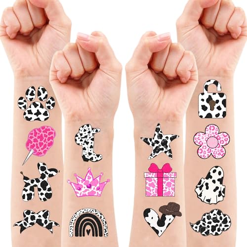 110 PCS Cow Print Temporary Tattoos Party Favors
