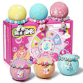 Unicorn Bath Bombs Set for Kids with Surprise Bracelets - 6 Pack