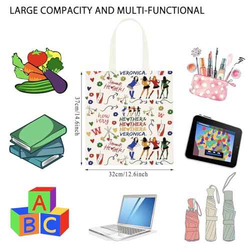 TSOTMO Sisters Musical Survival Bag Musical Queens Inspired Gift With Zipper Muscial Lover Toiletry Bag (Mu Heathers tote)