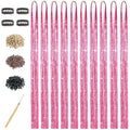 Pink Hair Tinsel Kit, 48 Inch 4000 Strands with Tools