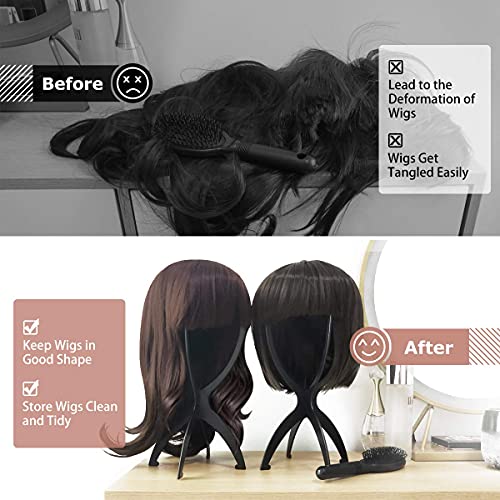 Dreamlover Wig Head Stand - 2 Pack Portable Drying Display