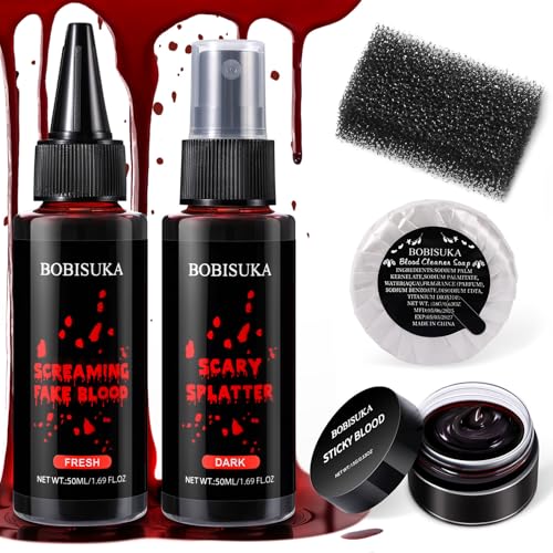 Halloween Fake Blood SFX Makeup Kit – 5 Piece Set