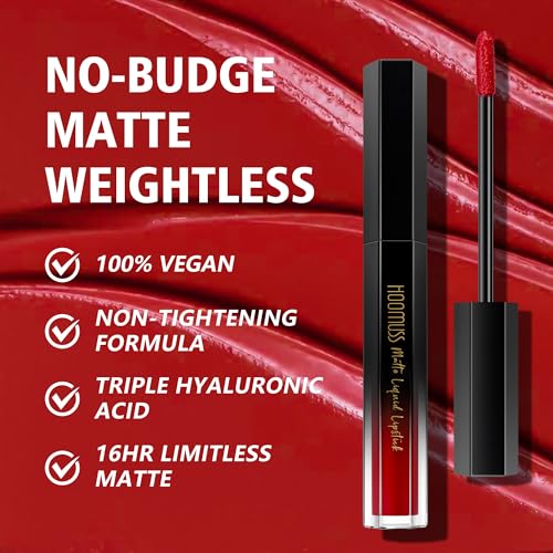 HOOMUSS Long Lasting Matte Liquid Lipstick - M13 True Red
