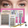 Lash Clusters Extension Kit 180pc - DIY False Eyelashes with Glue & Tweezers