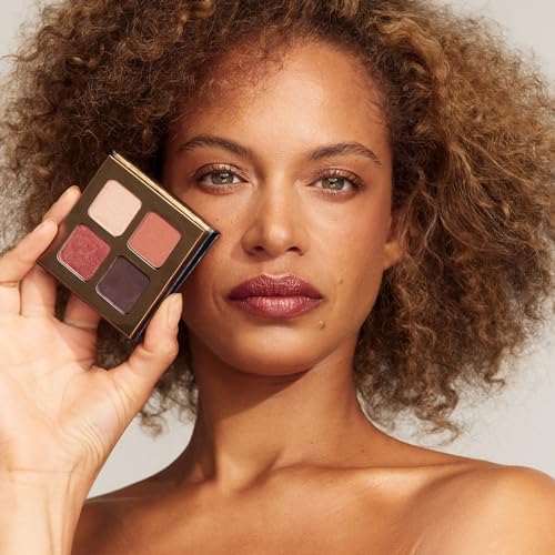 INIKA Eyeshadow Quad - Flowers | Blendable, Natural Mineral Pigments, Pink Neutral Tones, Long Lasting, Matte and Shimmer