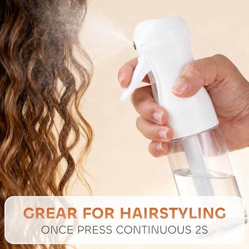 AMOMELA Continuous Spray Bottle 200ml 2-Pack | Hair & Plant Mister