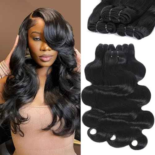 Body Wave Bundles Human Hair 18 20 20 Inch 100% Unprocessed Brazilian Virgin Human Hair 12A 3 Bundles Double Weft Weave Natural Color