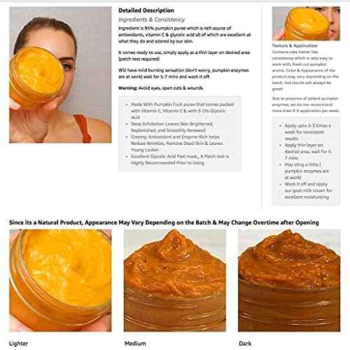 L&I Apothecary 4 fl. Oz. Arista Pumpkin Enzyme Mask - Exfoliating mask for Uneven tone, Fine lines and Dullness. Clarifying mask.