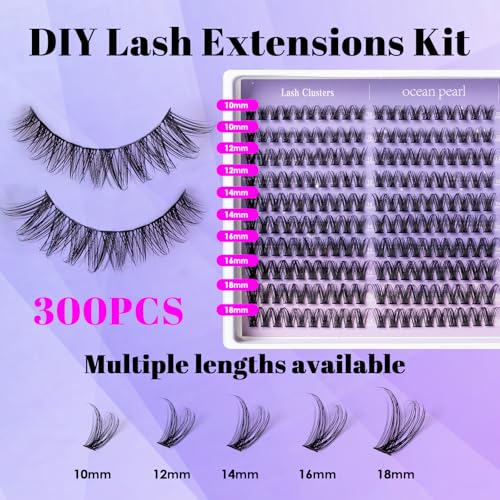 Ocean Pearl Lash Clusters 300pcs DIY Eyelash Extensions Kit