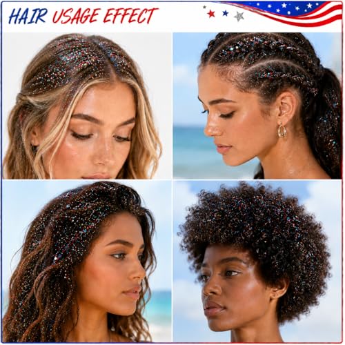 Red White Blue Glitter Stick | Patriotic Face & Body Sparkle