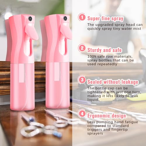 Leaflai 200ml Fine Mist Spray Bottle – Refillable for Hair, Plants & Cleaning