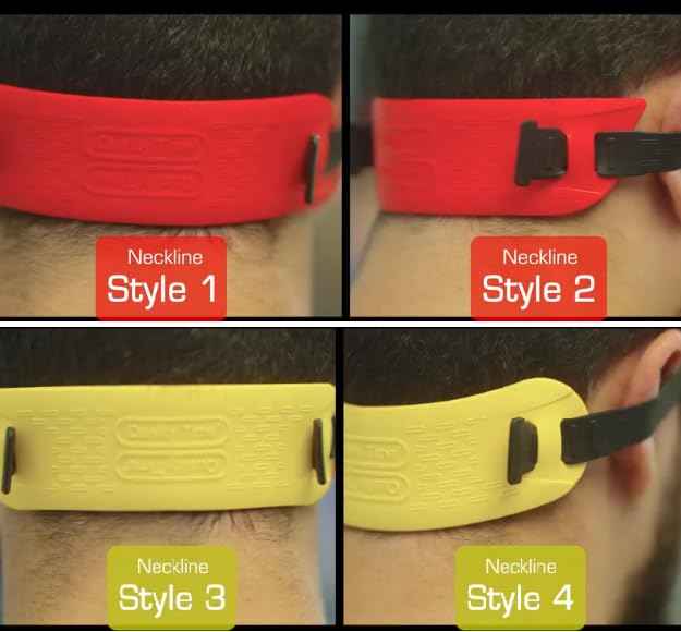 Quality Time Neck Hair Guide Premium, 2 Different Neckline Templates with All 4 Neck Hairline Styles; A Premium Adjustable Stencil/Guard for Haircut, Do It Yourself, Made in USA