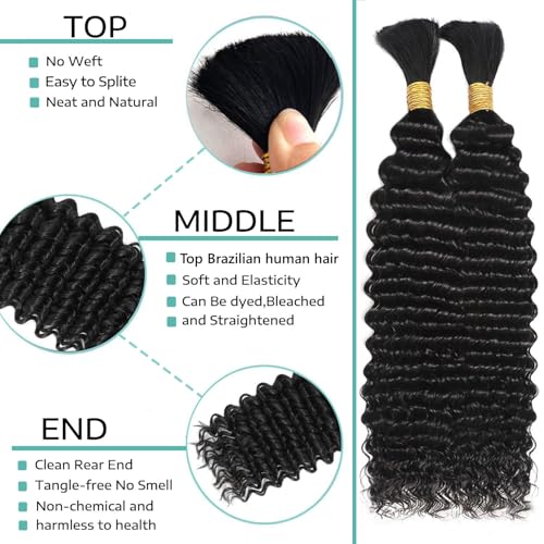 Boho Braiding Hair 20 Inch Deep Wave 110g 2 Bundles
