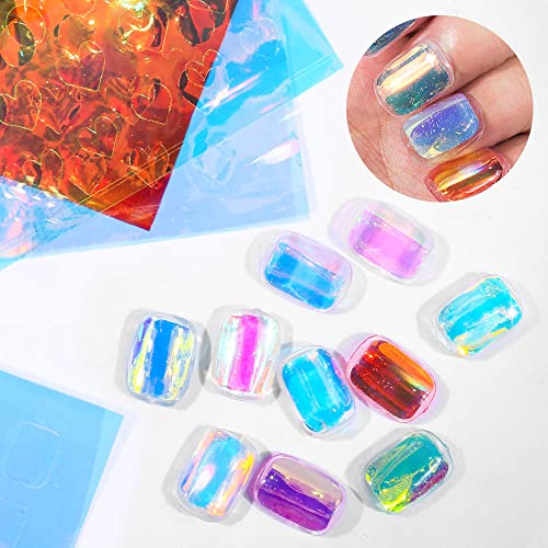 2 Rolls Nail Foils Marble Series Pink Blue Foils Paper Nail Art Transfer Sticker Slide Nail Art Decals Nails Accessories 100mx4cm DIY Nail Tips Sticker Decoration