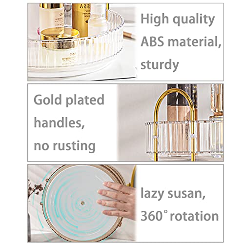 360 Rotating Makeup Organizer 3-Tier Clear